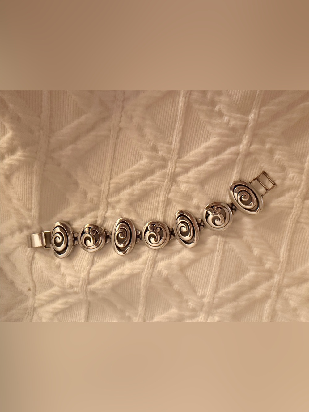 Brighton Silver Swirl Link Bracelet